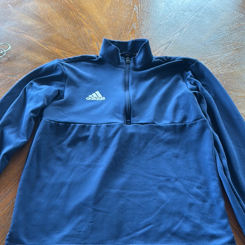 Adidas Navy Blue Quarter-Zip Pullover